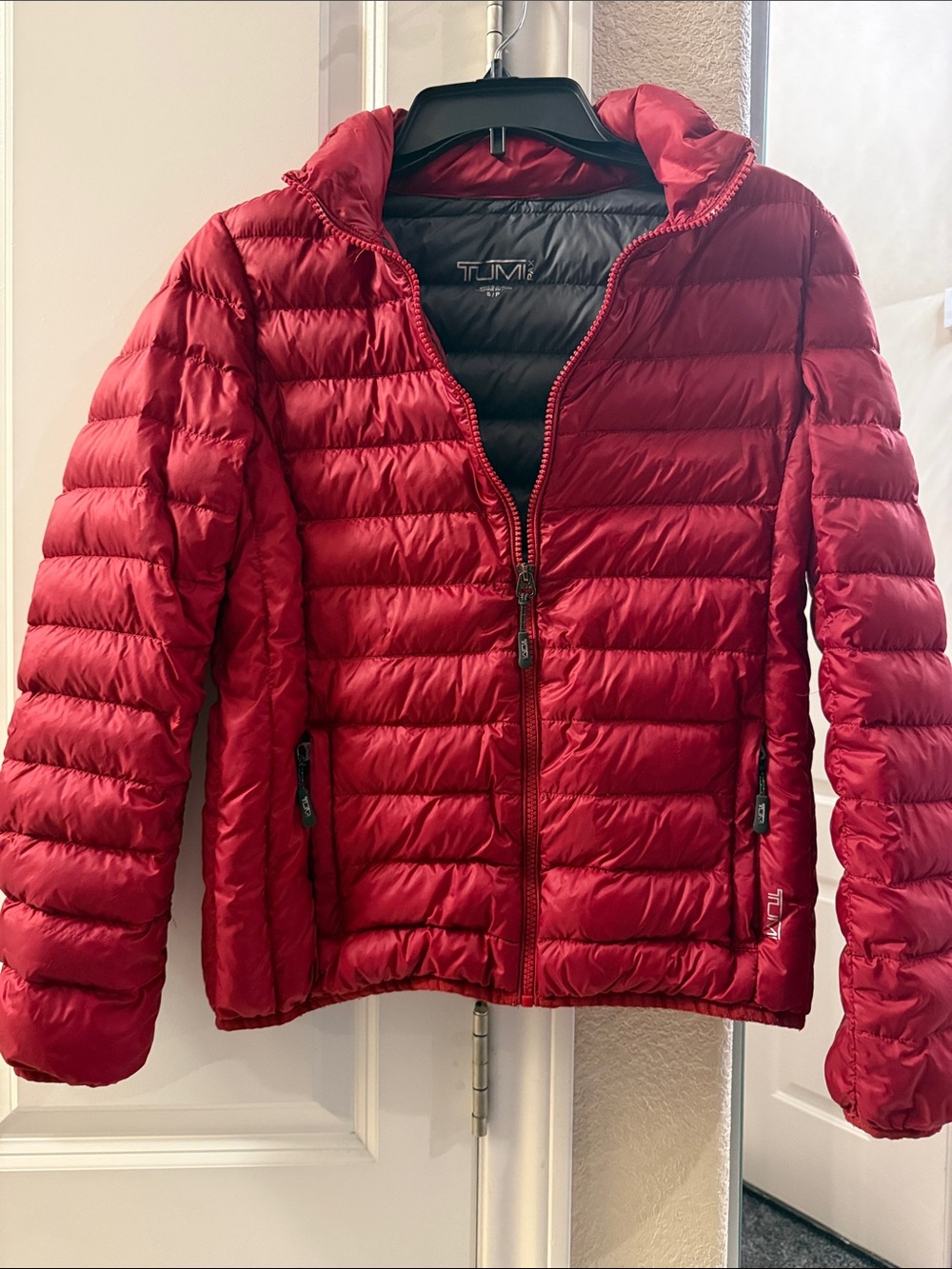 Tumi Packable Women's Red Quilted Puffer